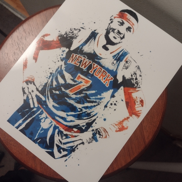 NEW! CARMELO ANTHONY KNICKS 8.5x11 ULTRA PREMIUM GLOSSY REPRINT COLOR ART POSTER - Picture 4 of 6